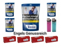 VERSANDKOSTENFREI!!!    4 x Winston Blue � 100g + 4 x Winston H�lsen � 200 St�ck