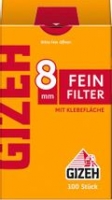 Gizeh Feinfilter (mit Klebeflche) 8mm - 100 Stck