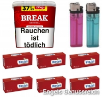 3 x Break Volumen Tabak Rot 185g + 6 x Winston H�lsen a 200 St�ck   VERSANDKOSTENFREI!!!