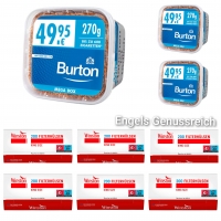 VERSANDKOSTENFREI!!!!       3 x Burton Tabak Blau  270g + 6 x Winston Hlsen  200 Stck