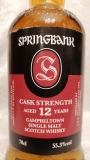 Springbank - Cask Strenght 12 Jahre 55.3% - Batch 20