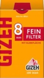 Gizeh Feinfilter (mit Klebefläche) 8mm - 100 Stück