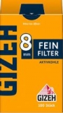 Gizeh Feinfilter Aktivkohle 8mm - 100 Stck